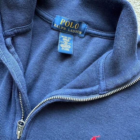 Polo Ralph Lauren Boys Zip Pullover Sweater Sz M 10/12 - Picture 3 of 4
